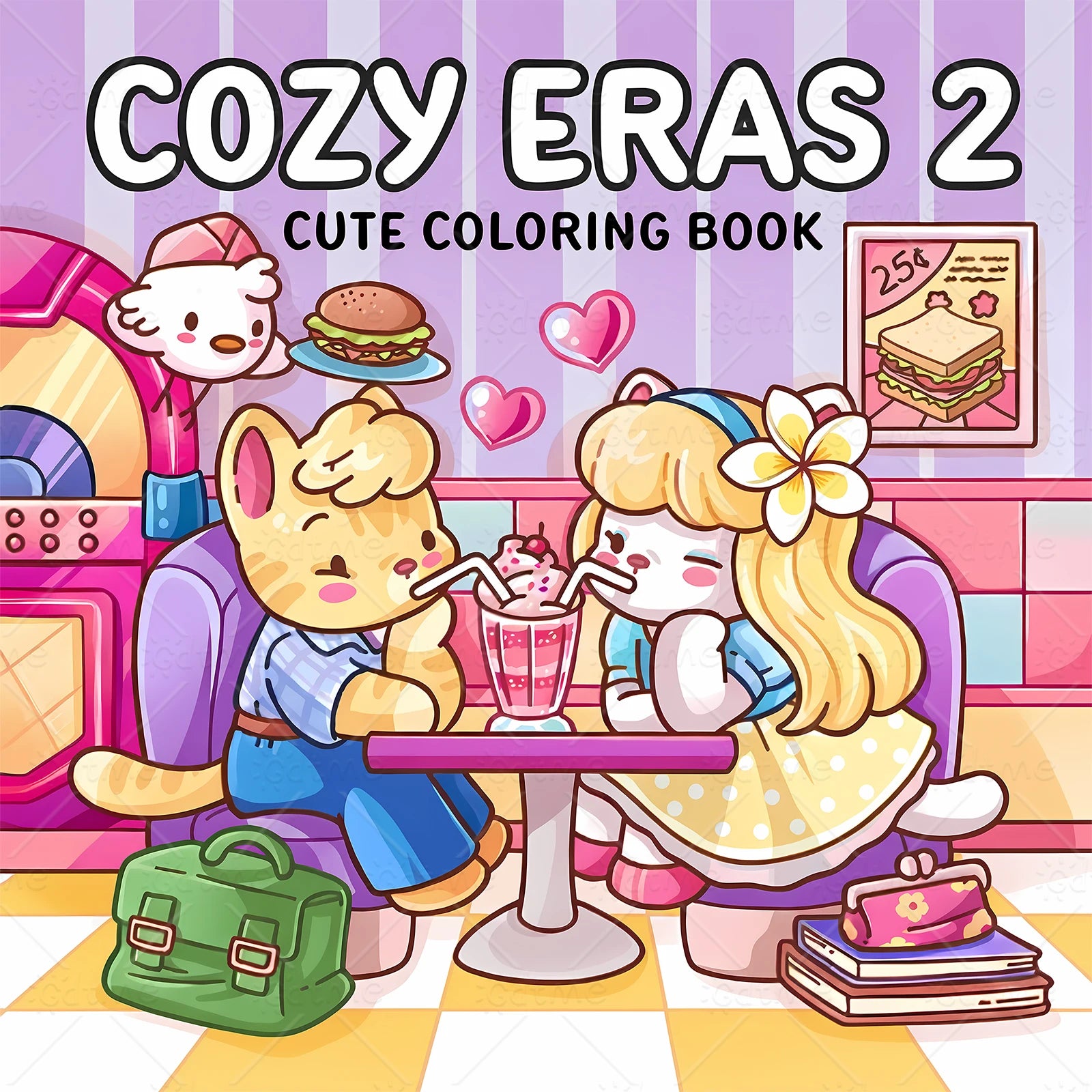 24 Pages LITTLE FRIENDS Coloring Book for Adult | Colouring Book, Drawing Supplies for Christmas, Thanksgiving