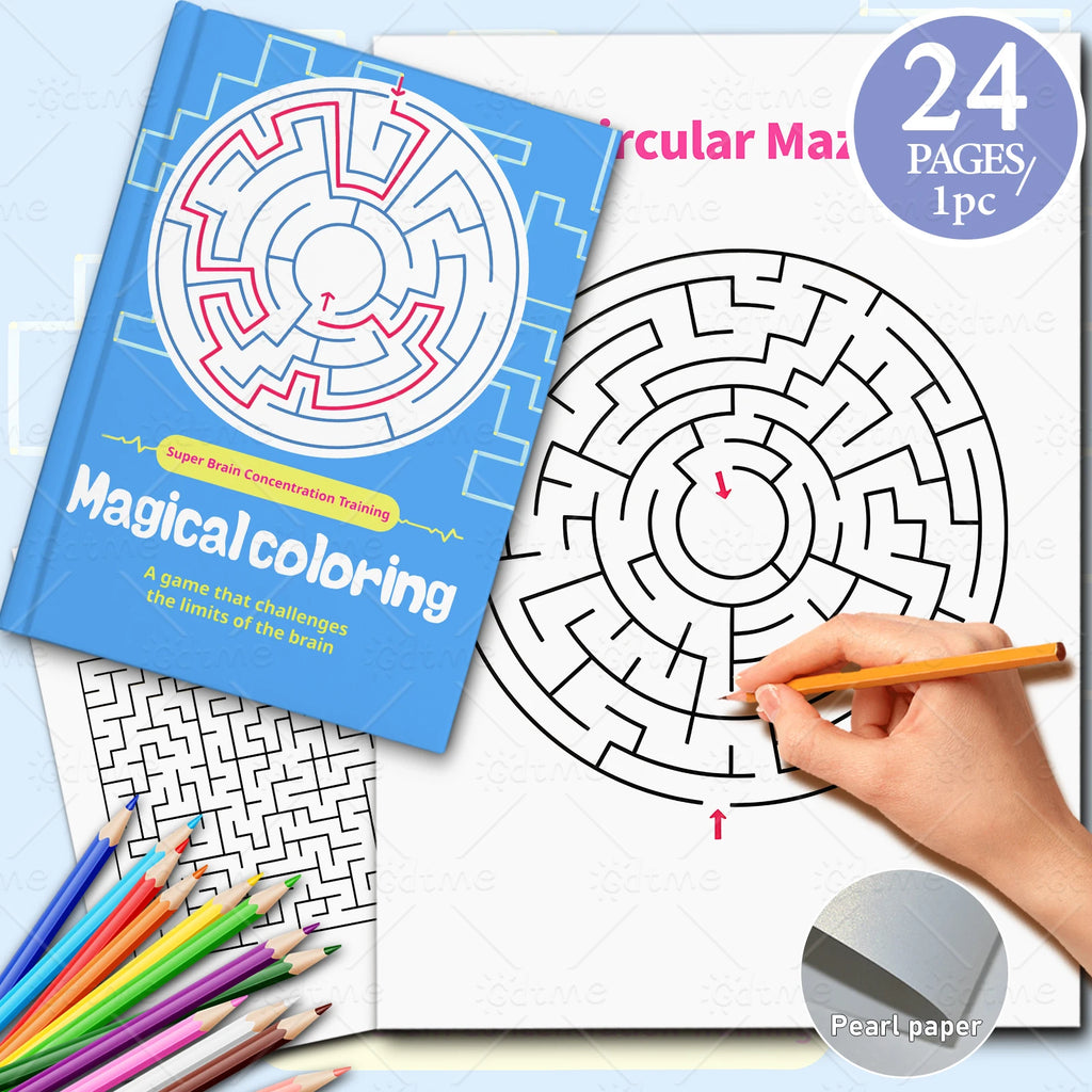 Activity Maze Books for Kids Party Favors ages 4-8 8-12,Fun and Challenges Mazes Stuffer Classroom Kids Children Concentration