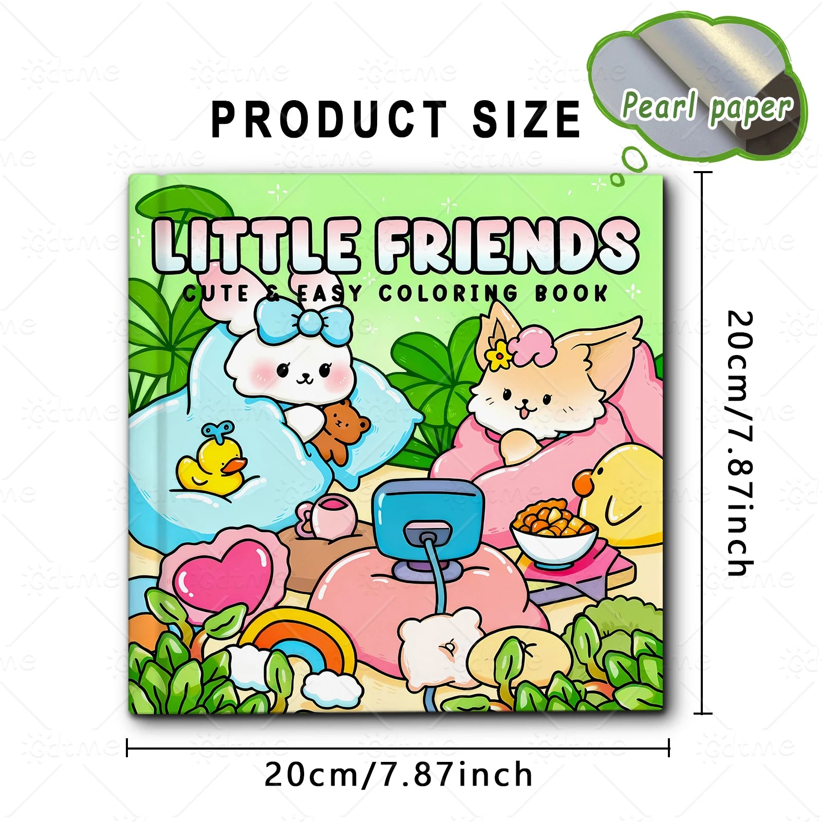 24 Pages LITTLE FRIENDS Coloring Book for Adult | Colouring Book, Drawing Supplies for Christmas, Thanksgiving