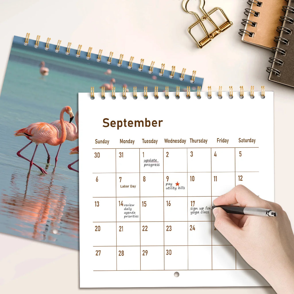 2026 Cute Animal Calendar Planner with Monthly Layouts - January to December, Birthday & Holiday Gift ,Christmas, Halloween