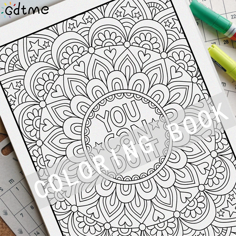 1pc Art Coloring Book 24 Page For Adults Gift For Birthday Party Relieve Stress Kill Time Graffiti Painting Drawing Art Book