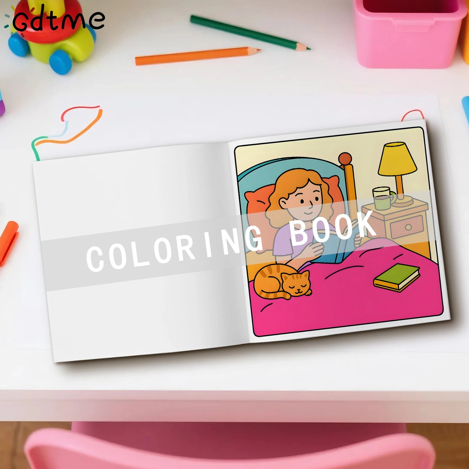 1pc Girl Moments Bold-easy Patterns Coloring Book for Adults Cute Drawing Book Perfect Gift for Party and Birthday