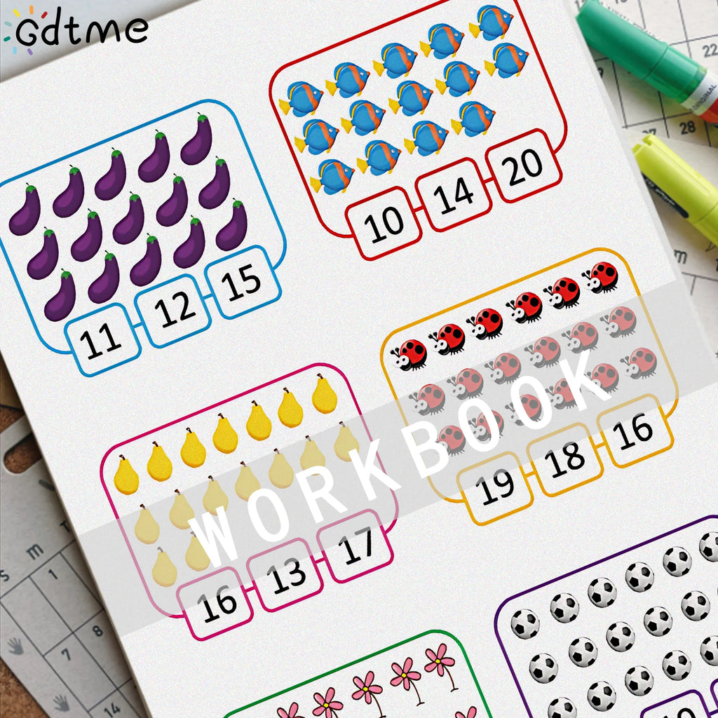 64 Pages Filled in With Numbers Logical Thinking Training Fun Math Exercise Book