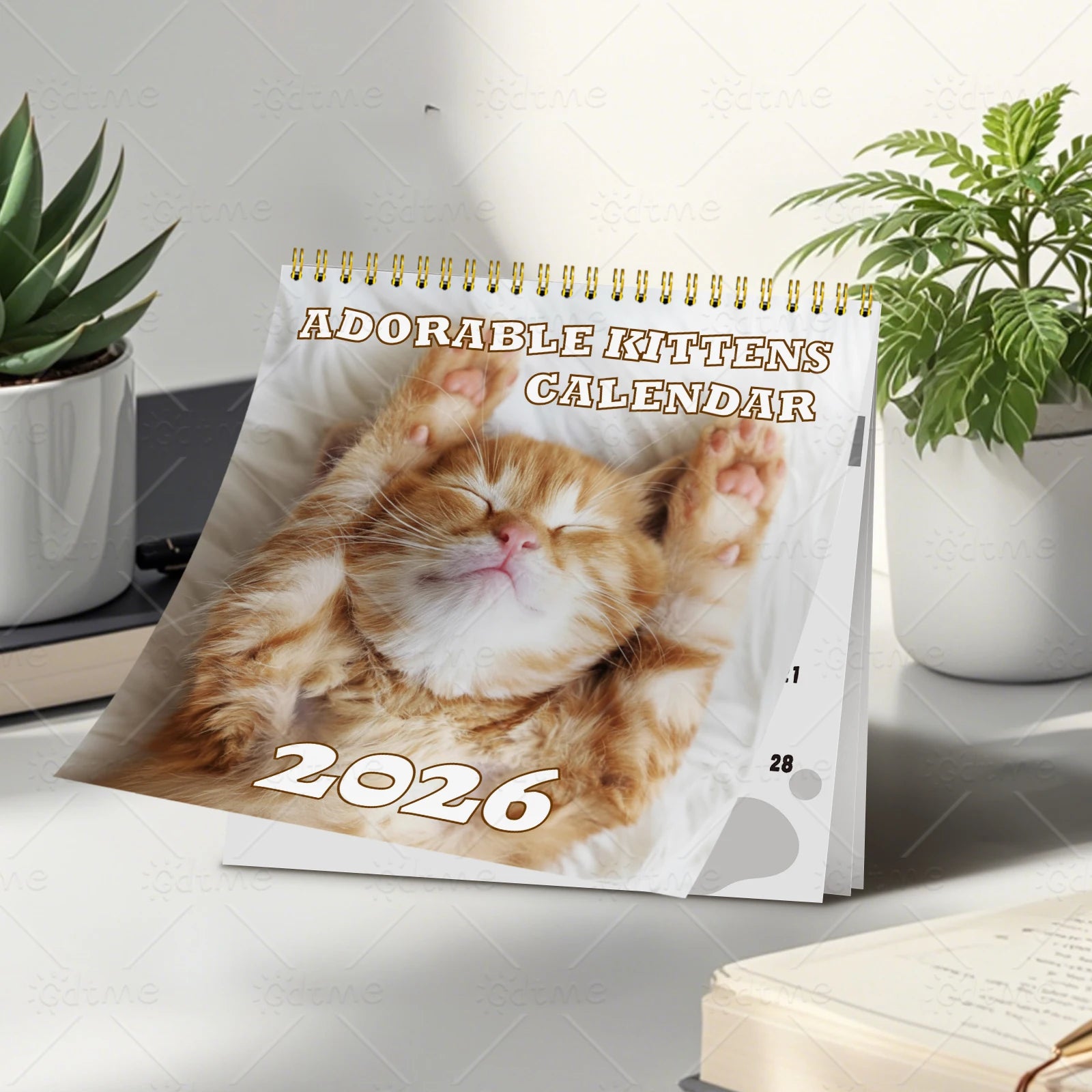 ADORABLE IITTENS CALENDAR Planner with Monthly Layouts - January to December, Birthday & Holiday Gift ,Christmas, Halloween