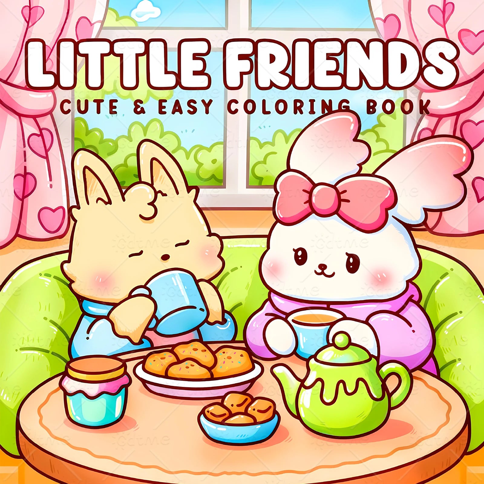 24 Pages LITTLE FRIENDS Coloring Book for Adult | Colouring Book, Drawing Supplies for Christmas, Thanksgiving