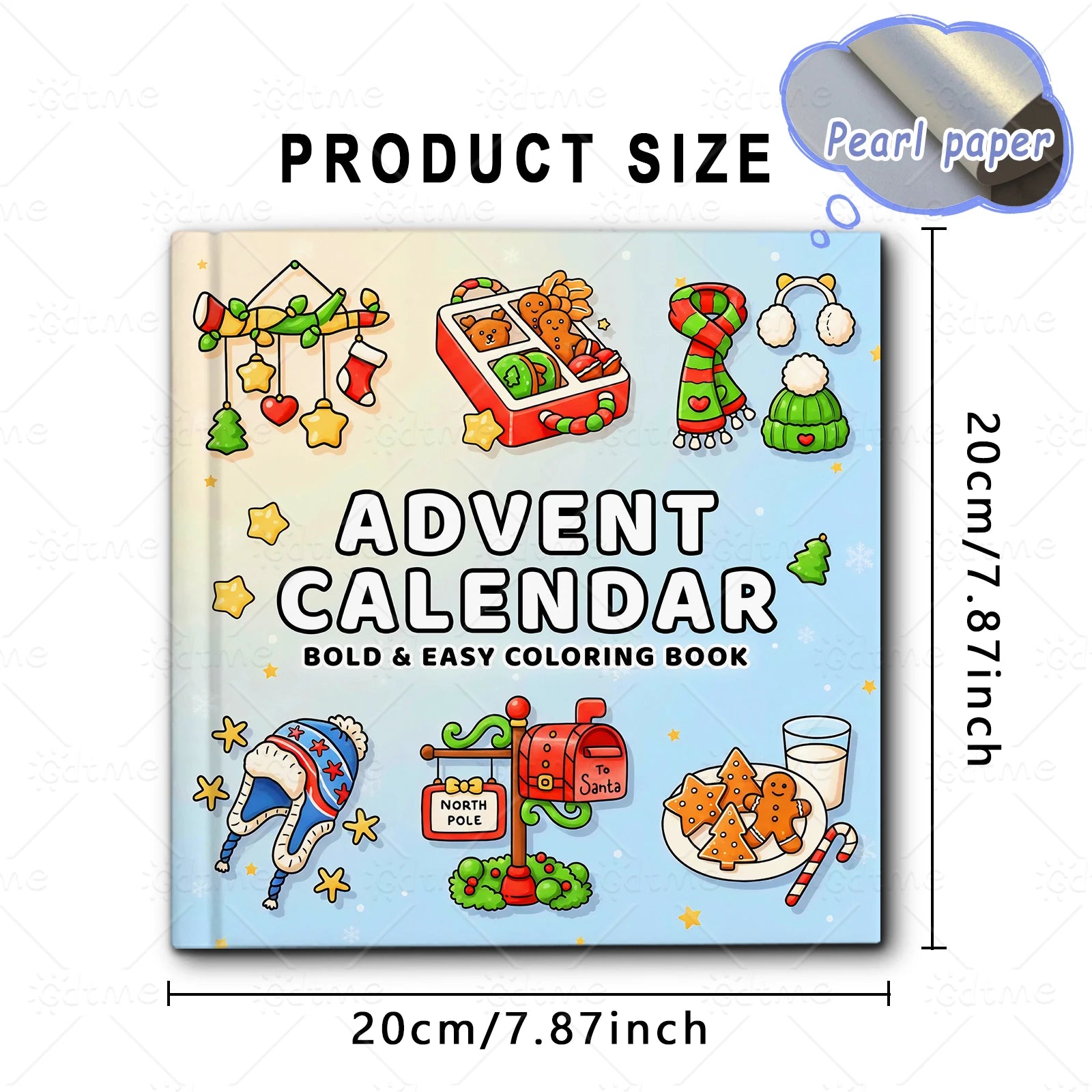 ADVENT CALEINIIDAIR Coloring Book for Adult Christmas Theme Montessori Gift Educational Graffiti Painting Book Drawing Games Toy