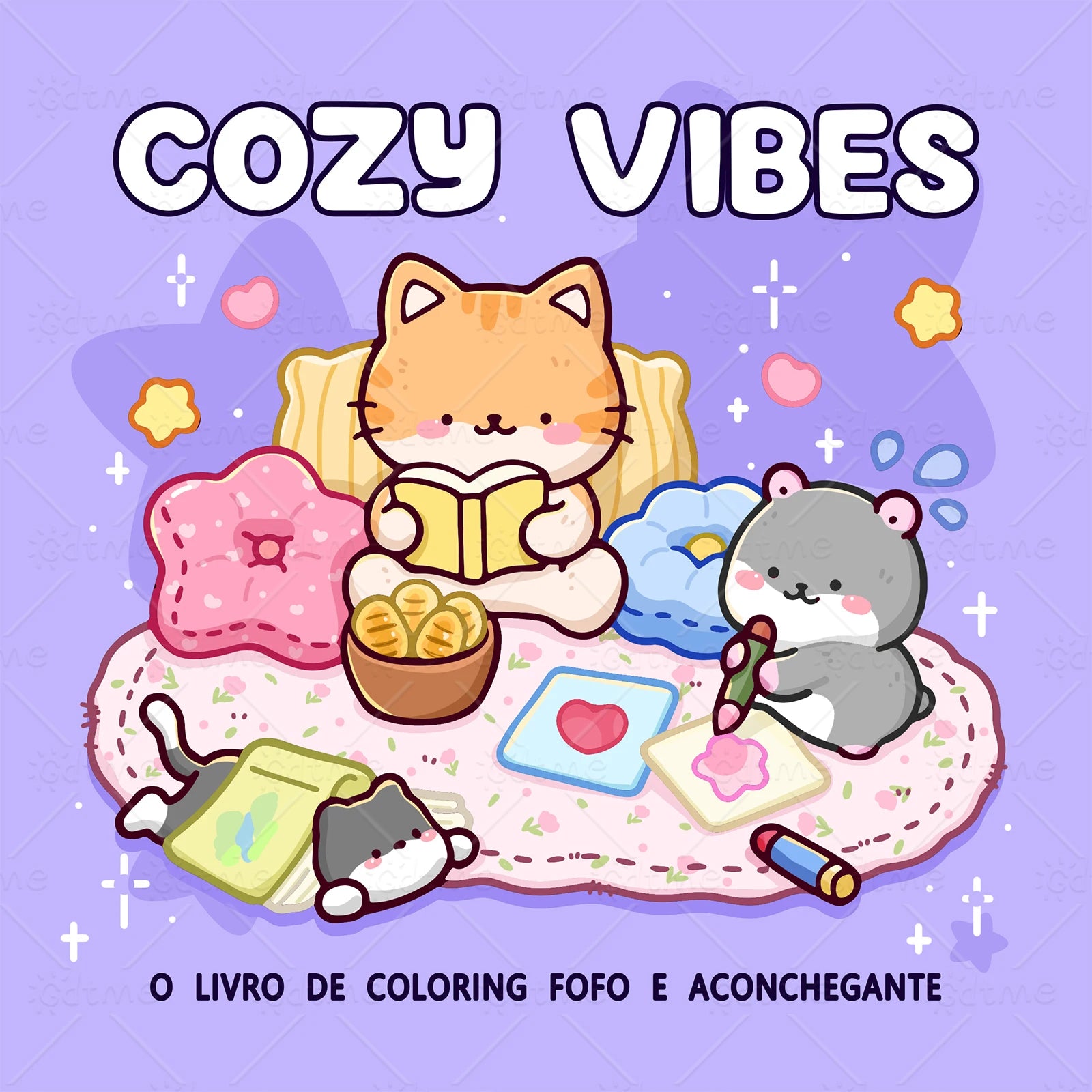 24 Pages LITTLE FRIENDS Coloring Book for Adult | Colouring Book, Drawing Supplies for Christmas, Thanksgiving