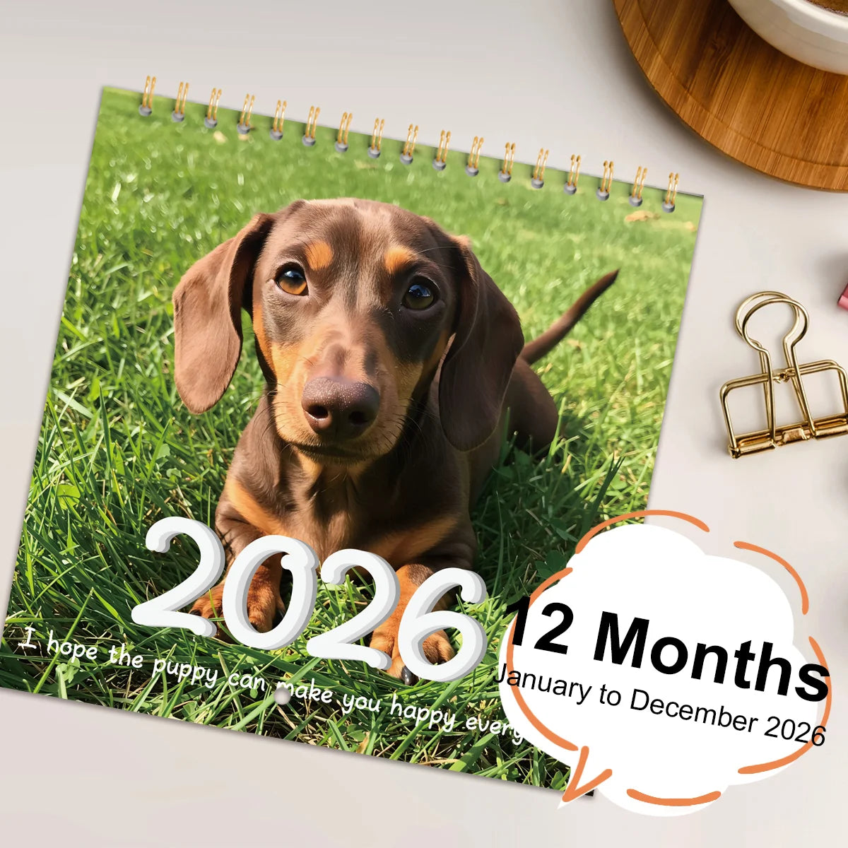 2026 Themed Dog Calendar Creative Animal Calendar Work Plan Calendar Suitable For Bedroom living Room Placement