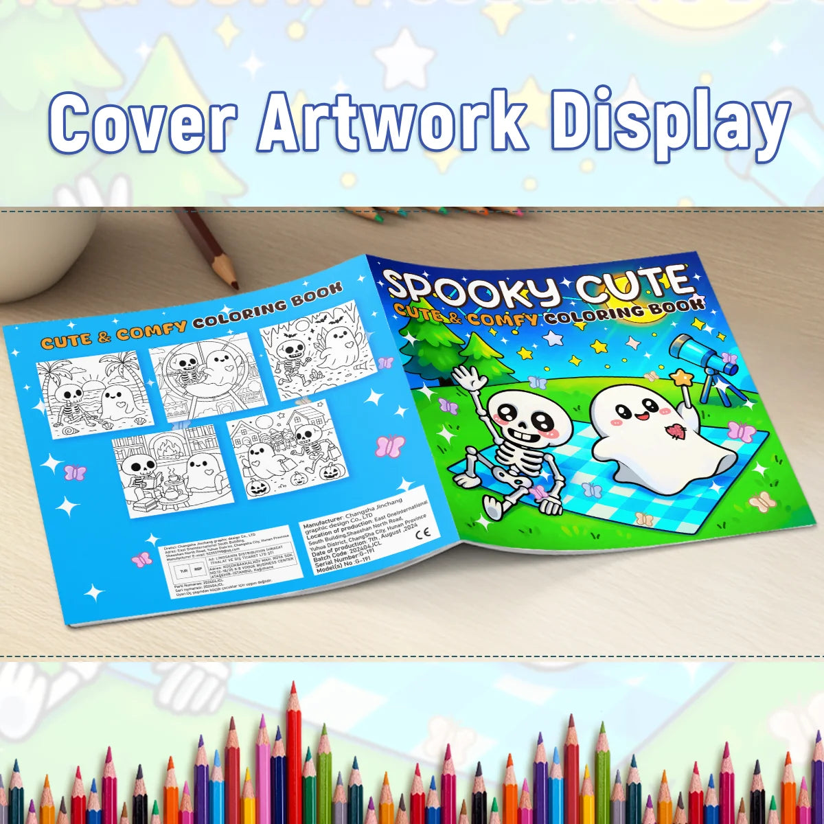 1pc SPOOKY CUTE Bold-easy Patterns Coloring Book for Adults And Teens Cute Drawing Book Perfect Gift for Party and Birthday