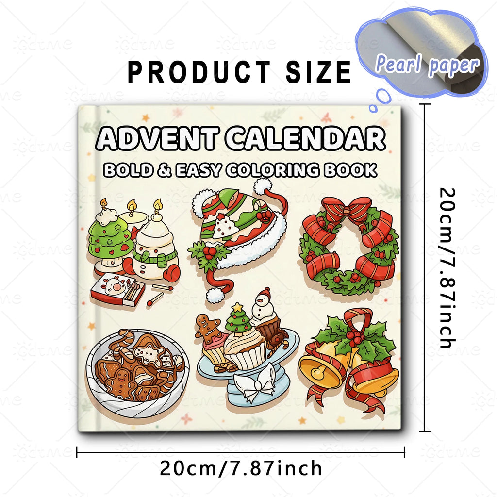 ADVENT CALENIDAR Coloring Book for Adults And Teens 25 pages Christmas Gifts Educational Graffiti Painting Book Drawing ﻿