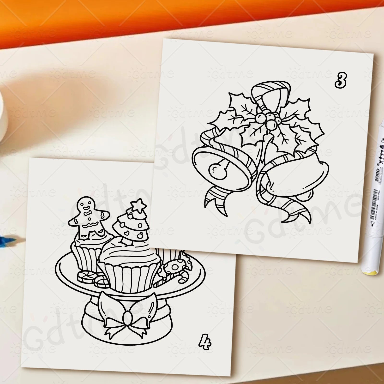 ADVENT CALENIDAR Coloring Book for Adults And Teens 25 pages Christmas Gifts Educational Graffiti Painting Book Drawing ﻿