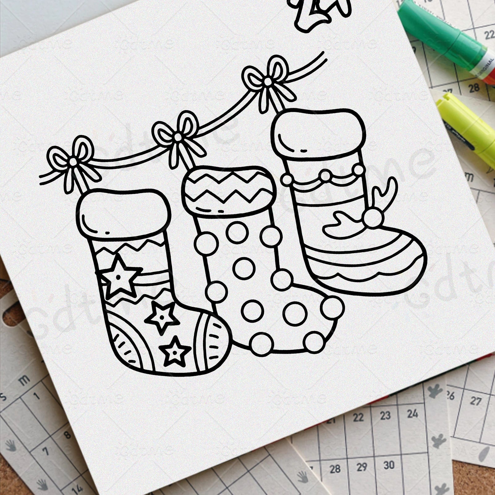 ADVENT CALEINIIDAIR Coloring Book for Adult Christmas Theme Montessori Gift Educational Graffiti Painting Book Drawing Games Toy