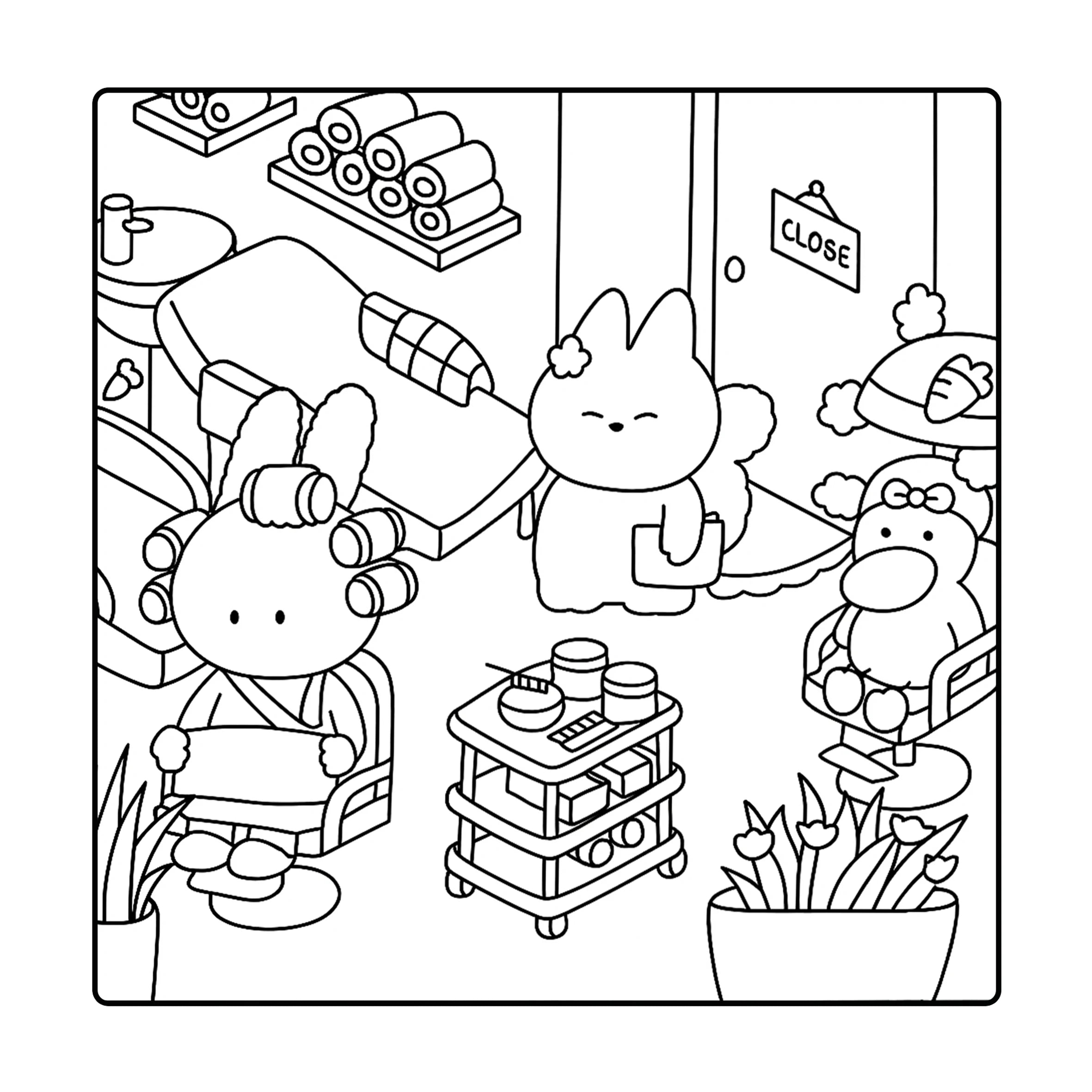 ADORABLE TOWN Bold-easy Patterns Coloring Book for Adults Cute Drawing Book Perfect Gift for Party and Birthday