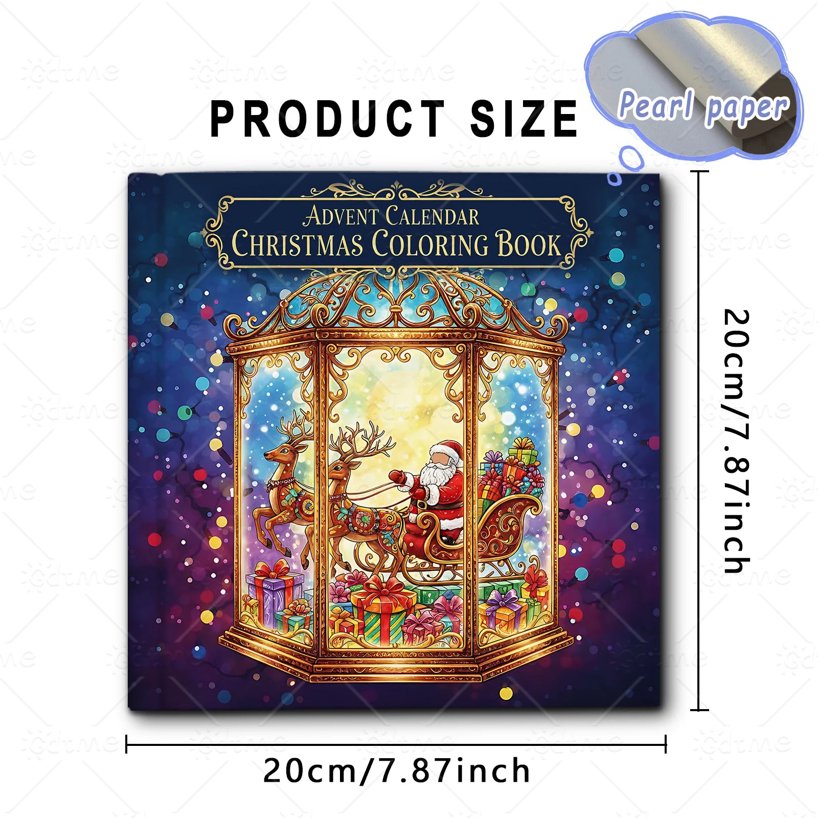 ADVENT CALENDAR CHRISTMAS Bold-easy Patterns Coloring Book for Adults Cute Drawing Book Perfect Gift for Party and Birthday