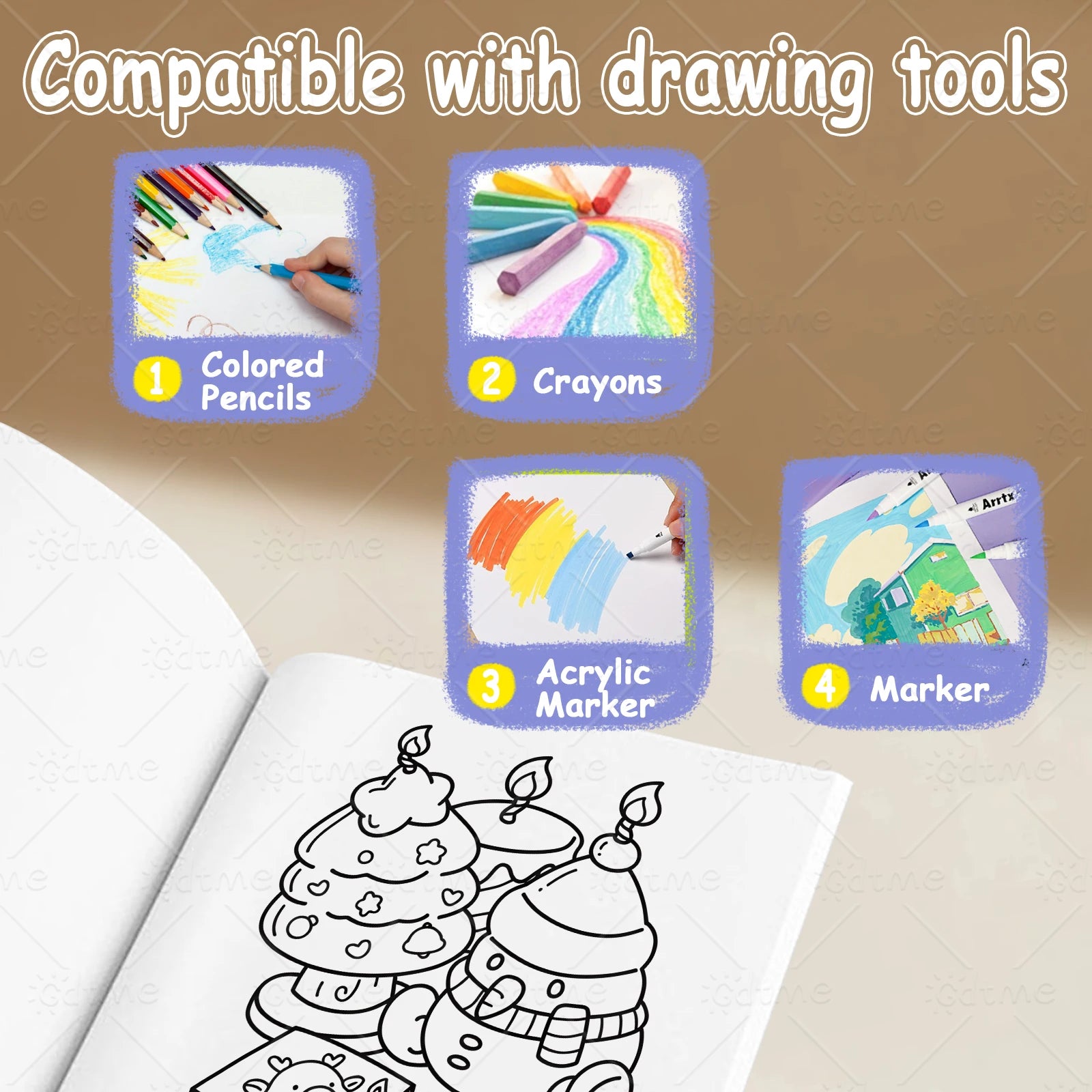 ADVENT CALENIDAR Coloring Book for Adults And Teens 25 pages Christmas Gifts Educational Graffiti Painting Book Drawing ﻿