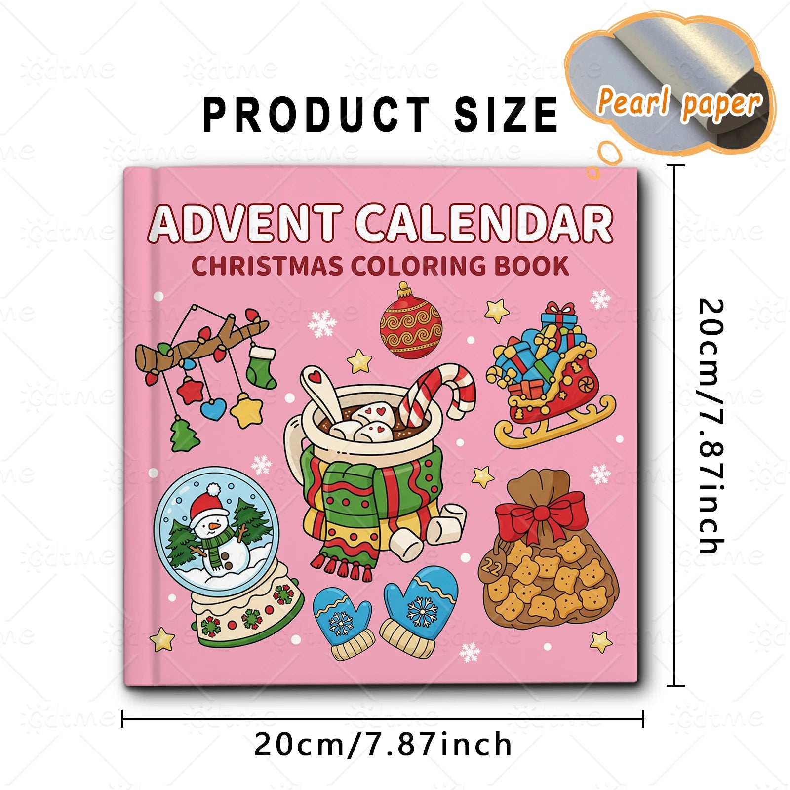 ADVENT CALENDAR CHRISTMAS Bold-easy Patterns Coloring Book for Adults Cute Drawing Book Perfect Gift for Party and Birthday