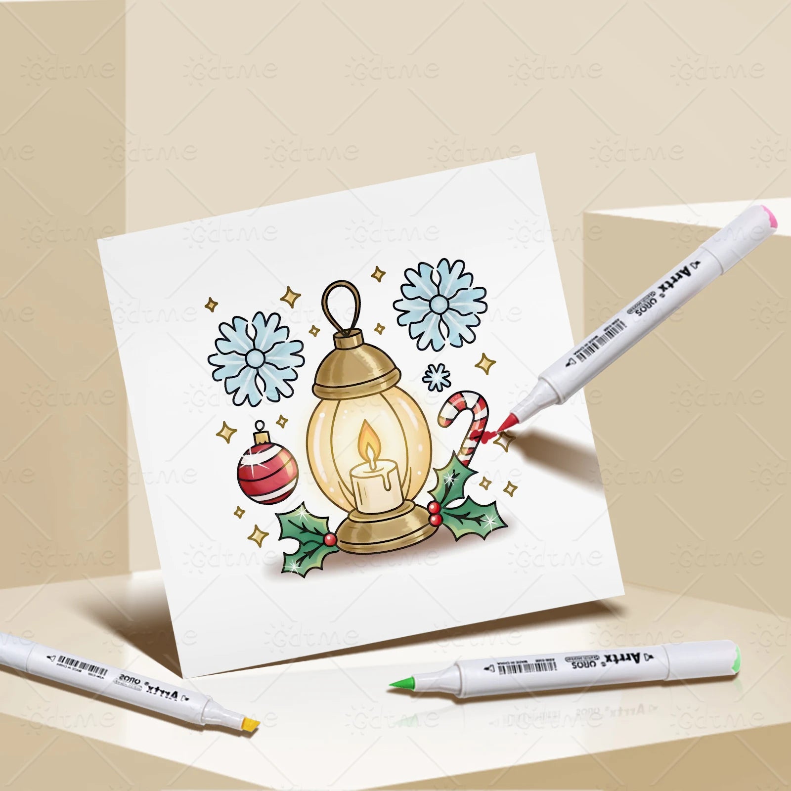 ADVENT CALEINIIDAIR Coloring Book for Adult Christmas Theme Montessori Gift Educational Graffiti Painting Book Drawing Games Toy