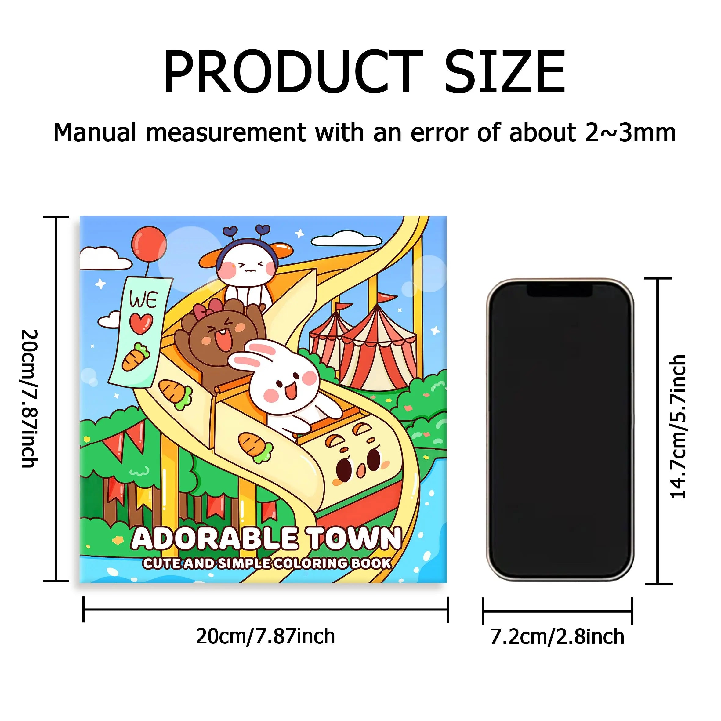 ADORABLE TOWN Bold-easy Patterns Coloring Book for Adults Cute Drawing Book Perfect Gift for Party and Birthday