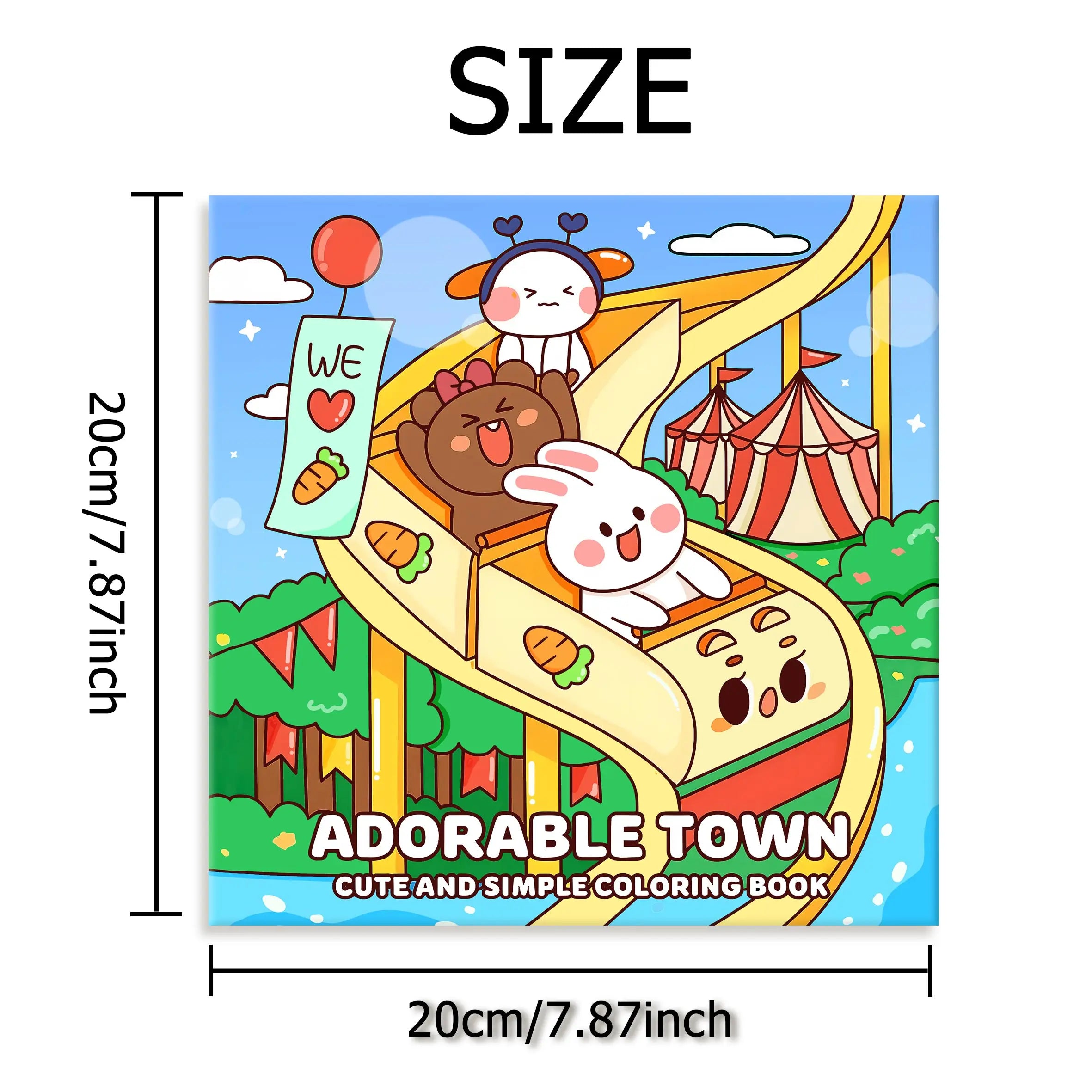 ADORABLE TOWN Bold-easy Patterns Coloring Book for Adults Cute Drawing Book Perfect Gift for Party and Birthday