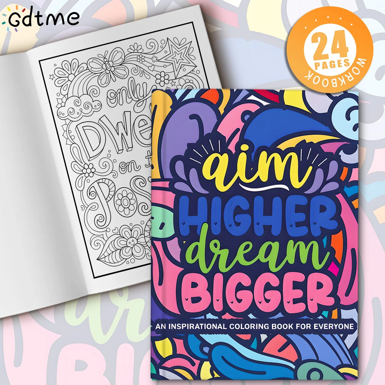 1pc Art Coloring Book 24 Page For Adults Gift For Birthday Party Relieve Stress Kill Time Graffiti Painting Drawing Art Book