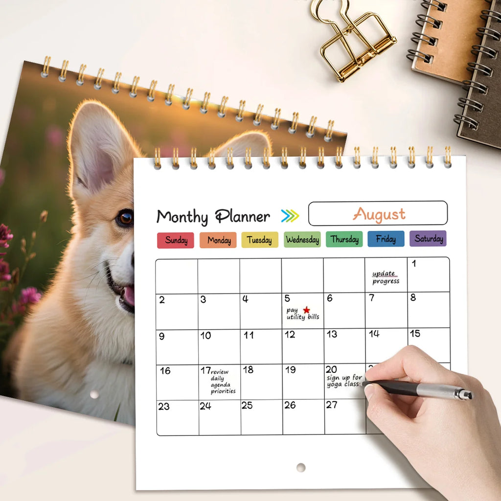 2026 Themed Dog Calendar Creative Animal Calendar Work Plan Calendar Suitable For Bedroom living Room Placement