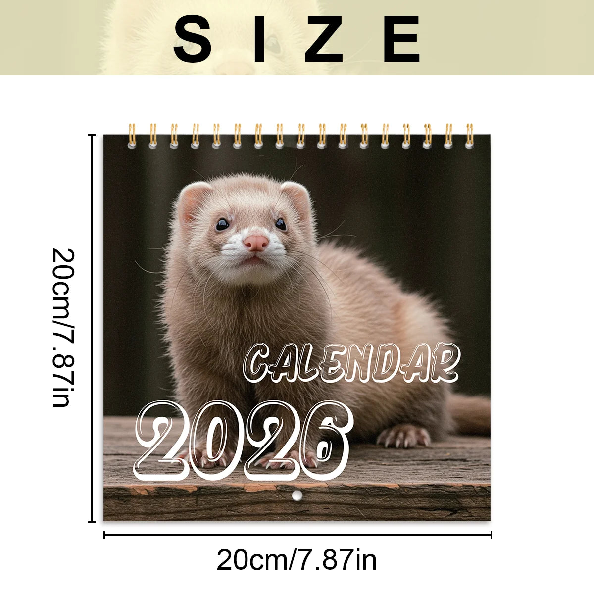 2026 Cute Animal Calendar Planner with Monthly Layouts - January to December, Birthday & Holiday Gift ,Christmas, Halloween